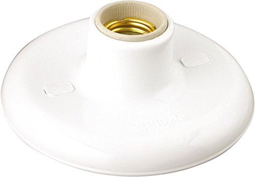 Plafon Polipropileno Bocal de Porcelana Branca 100 W Pluzie com 10