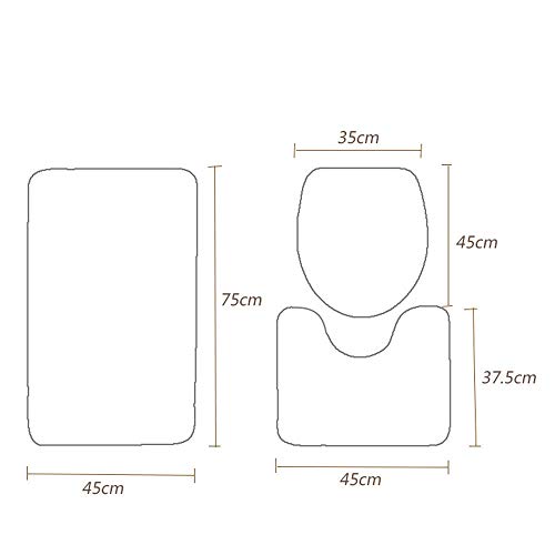 image for Wllsagl Xouwvpm 3Pcs Creative Wood Pattern Non Slip Toilet Seat Cover 