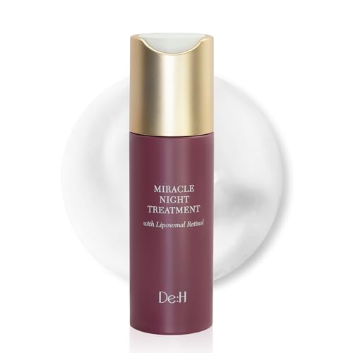 De:H Miracle Night Treatment with Liposomal Retinol, Melatonin & Peptides | Intensive Serum | Premium K-Beauty Derma Skincare | Firming, Fine Lines & Radiant Glow | 1.01 Fl Oz (30ml)