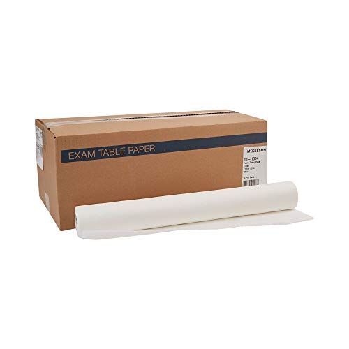McKesson Exam Table Paper, Premium Crepe, White, 21 in x 125 ft, 12