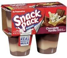 Hunt's, Snack Packs, Pudding and Tapioca Choices, 4 Cups, 13oz Package (Pack of 4) (Choose By Flavor) (Chocolate Vanilla) by Snack Packs