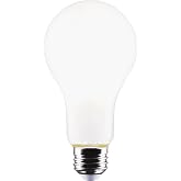 Satco S12448, A21 LED Filament Bulb, 150W Replacement, 18.5W, Light Bulb | High-lumen output, White finish, Energy efficient, Long-life LED, Residential or commercial use