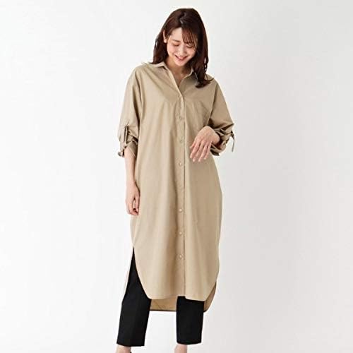 Amazon スープ ミドルワンピース 15号 19号 Innowave ワンポイントシャツワンピース レディース ライトベージュ 051 17 4l ワンピース チュニック 通販