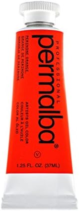 Permalba 37-Ml Artist Oil Color, Perinone Orange