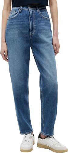Tommy Jeans Vaqueros Mujer Mom Tapered Fit, Azul (Denim Medium), 30W/32L