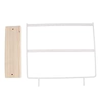 gofh Wood Base Metal Jewelry Holder Display Stand Dangle Earrings Hanging for Your Earrings,Necklaces and Other Jewelry Accessories, 10.63X10.43inch, 44 Holes（White）