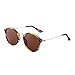 JIM HALO Retro Polarized Round Sunglasses for Women Vintage Small Mirror Glasses (Tortoise/Polarized Brown)