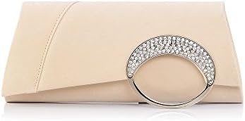 Emour Woman suede fashionable Rhinestone Ring party prom purse handbag magnet clutch