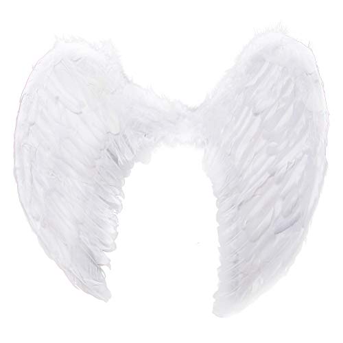 Breezy Valley Angel Wings, Angel Costume Wings, Feather Angel Wings for Kids Women Girls Children, Adult Angel Wings, Halloween Costume Accessories, Small White Angel Wing
