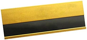 (Pack of 10PCS) Officeship Aluminium Alloy Reusable Window Name Badge, 2-3/4" L x 1" W-Gold-Attached with MAGNET