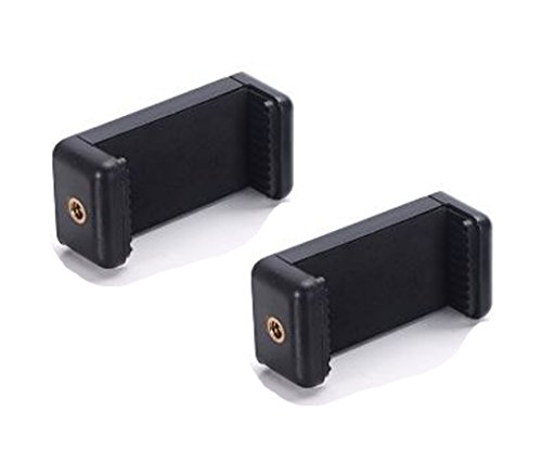 OCTO MOUNT 2 PACK Universal Smartphone Holder Set for Any Phone. Has Camera Screw (1/4-Inch 20), Easily Connect Your Phone to GoPro Assessories, Tripods, Poles, Hand Grip, Etc.