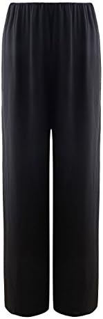 Rustsoul Women's Classic Soft Chiffon Chic Wide Leg Palazzo Pants Black XX-Large