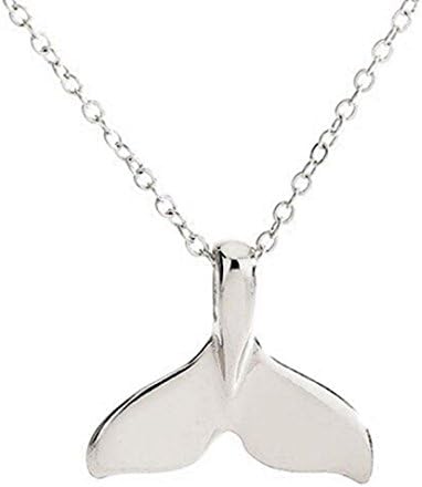 Alixyz Clearance Unique Mermaid Tail Pendant Simple Necklace Birthday Gift To Lover (Silver, alloy)