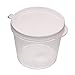 WARMBUY 1-Ounce Plastic Disposable Cups with Attached Lids for Sauces, Salad Dressings, Paints, 100 Counts