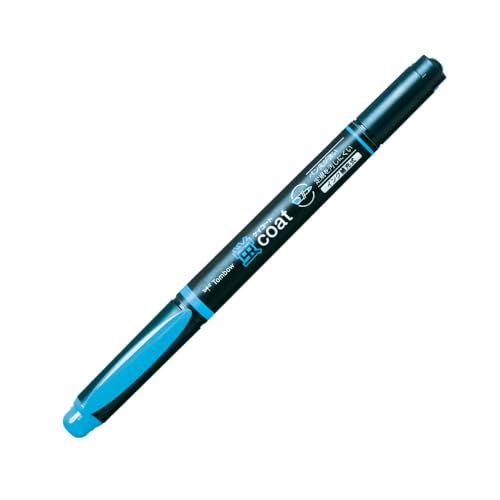 トンボ鉛筆 蛍光ペン 蛍コート ツインタイプ 空色 1本 WA-TC96