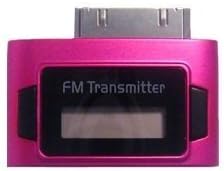 Pink Exeze Pico 5 FM Transmitter for iPhone, iPhone 3G, iPhone 3GS, iPhone 4, iPod Nano 3G, iPod Nano 4G, iPod Nano 5G, iPod Touch, iPod Touch 2G, iPod Classic all models, iPad all models - Ultra Small - No cables or batteries needed
