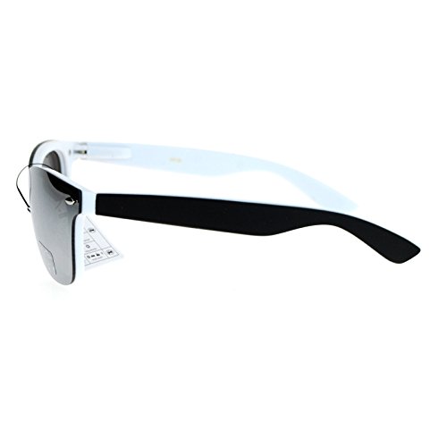 Rimless Style Sunglasses Square Horn Rim All Mirror Front Matte Frame (white, 60)