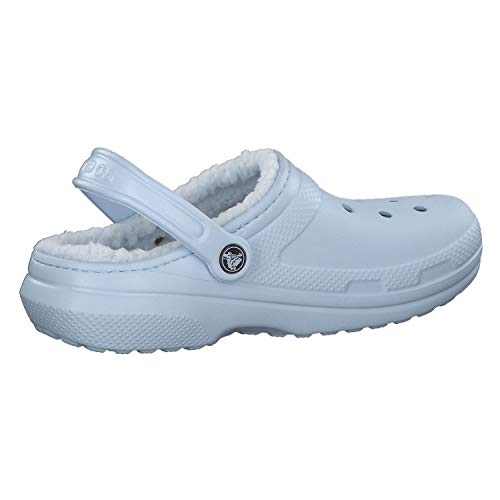 light blue lined crocs