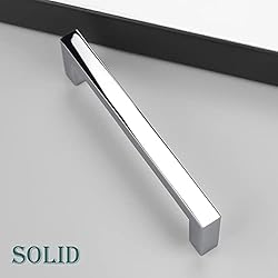 GOBEKOR 5 Pack Polished Chrome Cabinet Pulls Solid