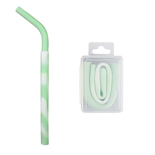 Alonea Silicone Drinking Straws Reusable Portable Washable Food Grade Silicone Fold Drinking Bent Straws with Case (F❤️) - Thumbnail 4
