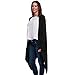 Happyluxe Travel Shawl Wraps for Women - Eco-Cashmere Wrap 68x35in. Black Pashmina Scarf, Airplane Blanket. Made In USA