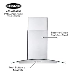 COSMO 668A750 Wall Mount Range Hood 380-CFM with