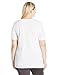 Just My Size Women's Plus Size Basic Graphic V-Neck, White/Multi, 4X