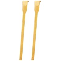 RENOOK Back Scratcher, 2 Piece 17" Natural Strong Sturdy Traditional Bamboo Wooden Body Relaxation Massager for Itching Relief, Best Gift for Parents，Friends，Yourself and More.