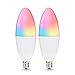 LOHAS Smart Bulb E12 LED Candelabra Base, WiFi Control Light Bulb, RGB Color Changing Smart Lighting, Candle Lights Multicolored, 40W Equivalent, Compatible with Alexa Google Assistant (2 Pack)