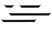 Kiera Grace Classic Multi Length Shelves, Black, Set of 4