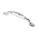 Rhinestone Crystal Cabinet Pulls Solid Aluminium Alloy Handles for Drawer Dressers Cabinets Bookcase Cupboard Kitchen Furniture (5.04inch/128mm, White)