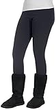 Women's Fleece Lined Leggings with Seamless Panels & Fine Ribbed Pattern