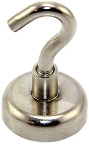 25mm dia Neodymium Clamping Magnet with M5 Hook - 20kg Pull (Pack Of 1)
