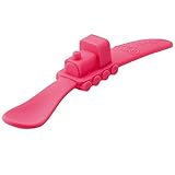 oogaa Silicone Feeding Spoon - Train - Pink