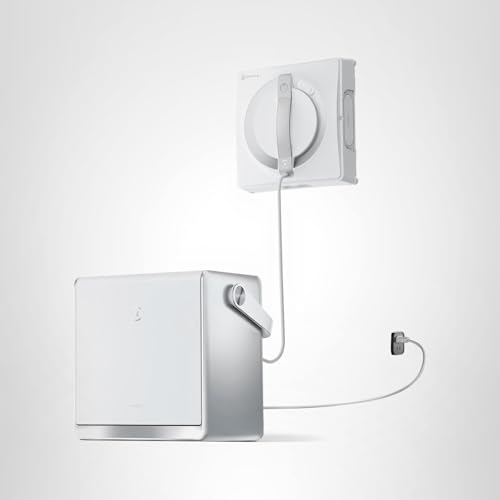 ECOVACS WINBOT W2 PRO Omni Robot Limpiacristales Portátil con Estación Multifuncional, Carga Mientras Trabaja, Limpieza Inteligente con Pulverizador de Agua de Triple Boquilla, Protección de 12 Niveles