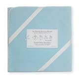 Ultimate Receiving Blanket® in Solid Pastel with Ivory Trim Color: Pastel Blue