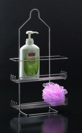 Amazon Com Two Tier Deluxe Shower Caddy With Shelves Beige Home Kitchen