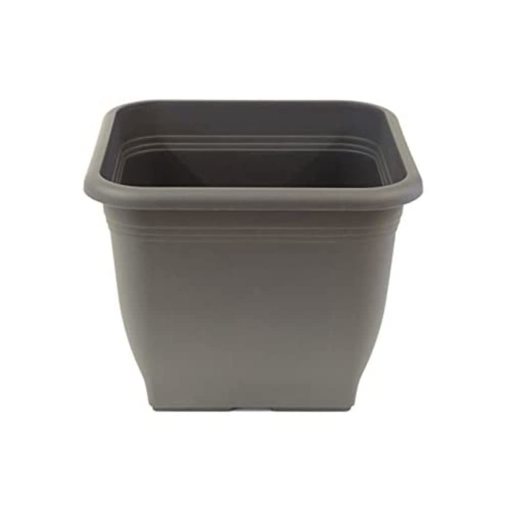 Greemotion Large Square Pia Plastic Flower Pot - 76.5L - Anthracite - Indoor/Outdoor