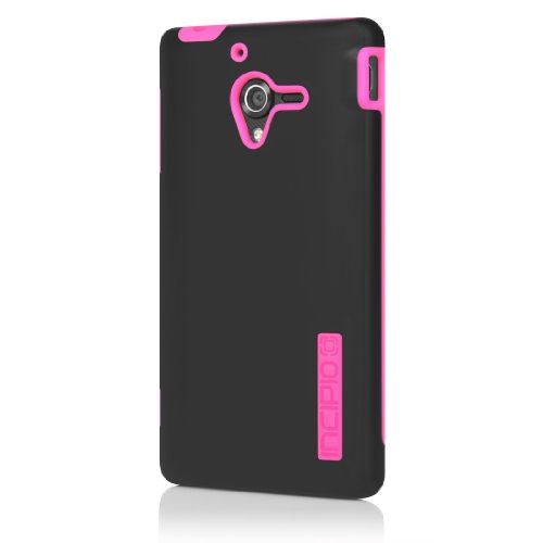 Incipio SE-188 DualPro Case for Sony Xperia ZL - 1 Pack - Retail Packaging - Black/Neon Pink