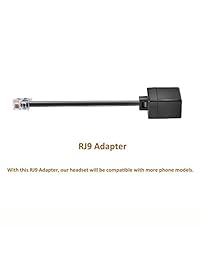 beebang teléfono auricular dual   Auriculares con conexión directa de correa ancha RJ9 alámbrico Call Center cancelación de ruido auriculares w Micrófono para Teléfonos de computadora