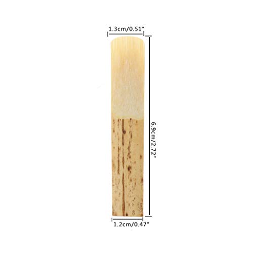 Abicial 10pcs 2.5 Strength Clarinet Reeds Music Instrument Part Traditional Bamboo Reeds