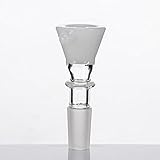 Glass Bowl Glass Herb Holder with Honeycomb Screen (14mm male, White)
