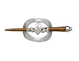 Amethyst Dublin Celtic Hair Slide Claddagh Silver Plated