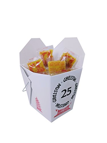 image for Chinese Mustard Sauce Packets (25 count), Chinese Take-out Box storage