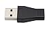 CERRXIAN USB 3.0 Type A Male to USB 3.0 Type C Female Gold Plated Connector Converter Adapter (Black) (1 Pack)