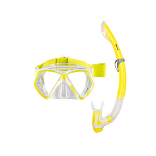 Mares Junior Combo Pirate Neon Snorkeling Gear Set, Double-Lens Wide Vision Sil…