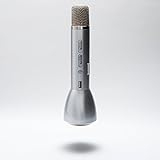 Zio Wireless Bluetooth Portable Magic Karaoke Microphone and 5 Watt Speaker Compatible with Smartphones - Silver