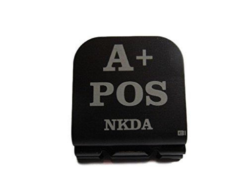 A+ POS Blood Type Laser Etched Hat Clip Black