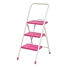 IRIS 3-Step Folding Step Stool, Pink
