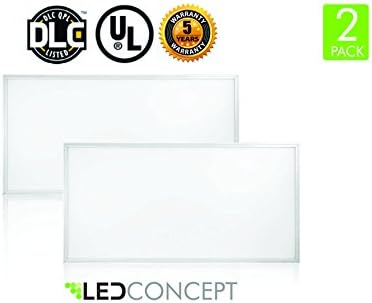 2-PACK LED Panel Light 4x2 ft UL DLC 70W 5000K Cool White 9100 Lumens